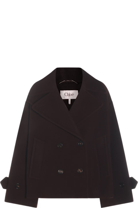 Homeware Chloé Deep Purple Wool Coat