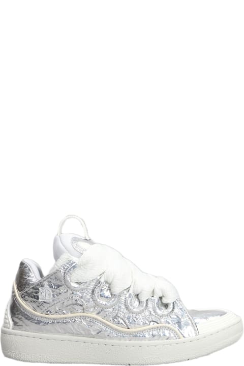 Lanvin Sneakers for Women Lanvin Curb Sneakers In Silver Polyester