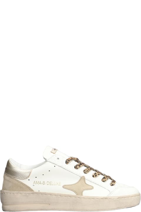 AMA-BRAND Sneakers for Women AMA-BRAND Sneakers In White Suede And Leather