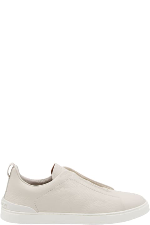 Zegna Sneakers for Men Zegna White Leather Sneakers