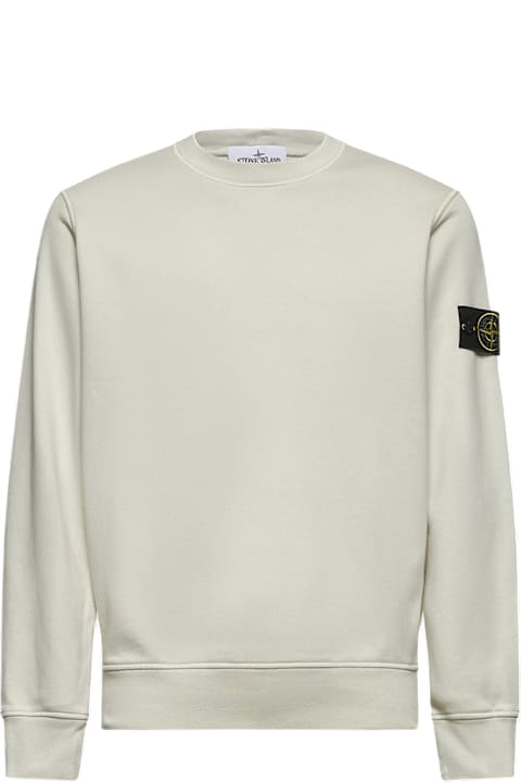 メンズ Stone Islandのフリース＆ラウンジウェア Stone Island Beige Cotton Crewneck Sweatshirt