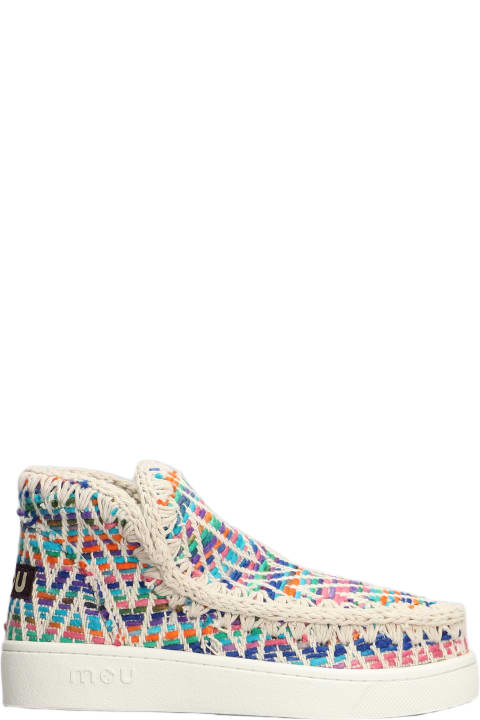 Fashion for Women Mou Eskimo Sneaker Low Heels Ankle Boots In Multicolor Synthetic Fibers