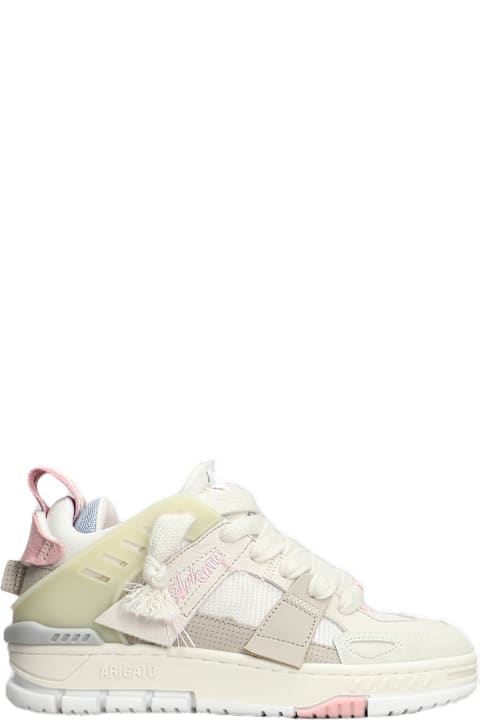 Homeware Axel Arigato Area Patchwork Sneakers In Beige Suede And Fabric