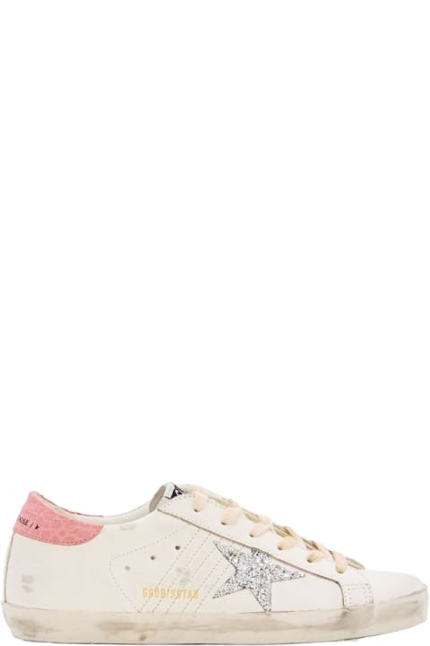 Golden Goose for Women Golden Goose Super Star Leather And Glitter Sneakers