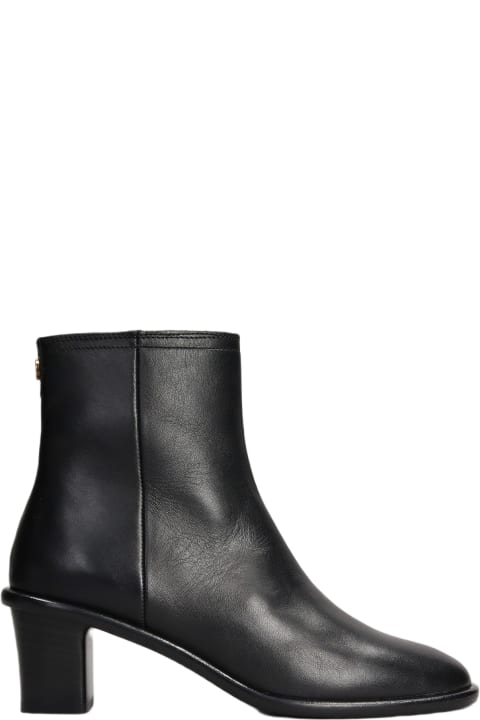 Boots Sale for Women Isabel Marant Gelda Low Heels Ankle Boots In Black Leather