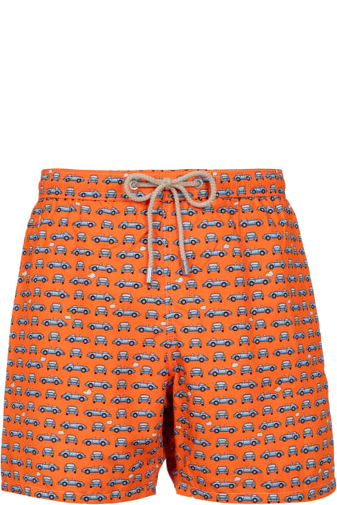 Homeware MC2 Saint Barth Man Lightweight Fabric Swim-shorts Lighting Micro Fantasy With Cars Print