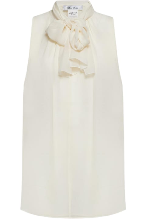 Homeware Max Mara Mela Pussy Bow Neck Silk Blouse