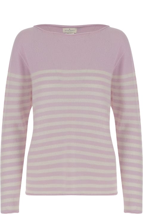 Bruno Manetti Clothing for Women Bruno Manetti Cashmere Sweater With Striped Pattern