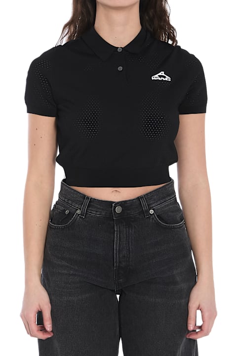【関税&送料込】Alexander Wang Cropped Jersey Polo Shirt Alexander Wang Cropped Polo Shirt | italist