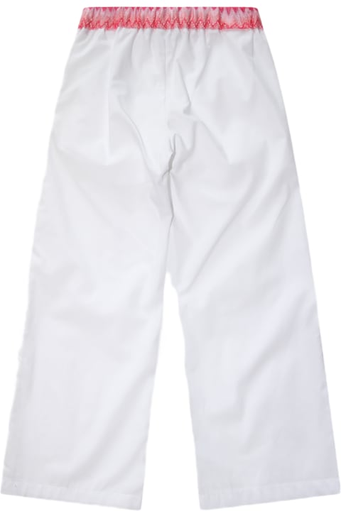Missoni Bottoms for Boys Missoni White Cotton Pants