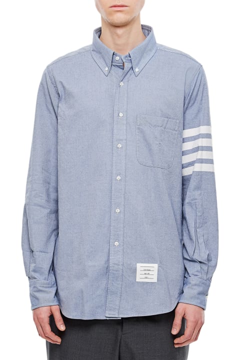 Thom Browne for Men Thom Browne Straight Fit Shirt W/ Tonal 4 Bar In Flannel