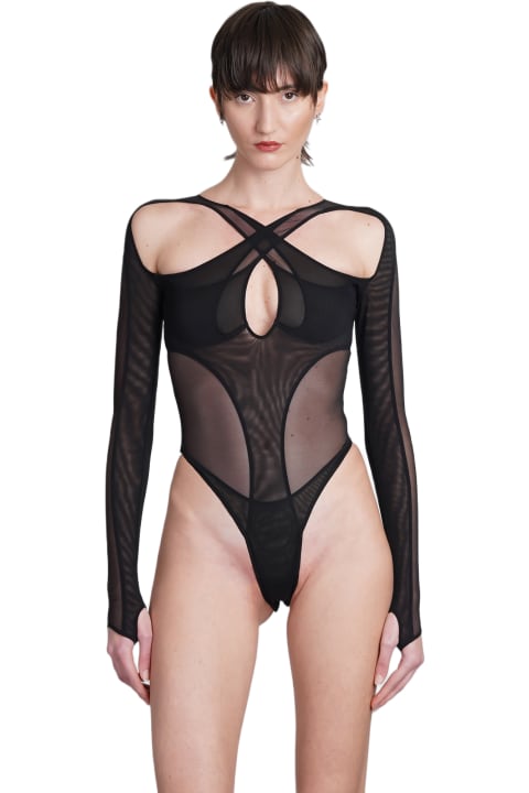 Underwear & Nightwear for Women Mugler Body In Black Polyamide