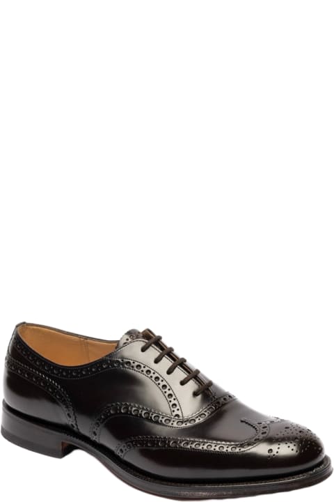 Church's Loafers & Boat Shoes for Men Church's Burwood 81 Light Ebony Polishbinder Full Brogue Oxford Shoe