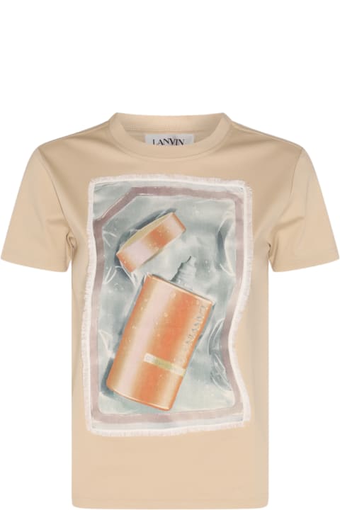 Topwear Sale for Women Lanvin Sand Cotton T-shirt