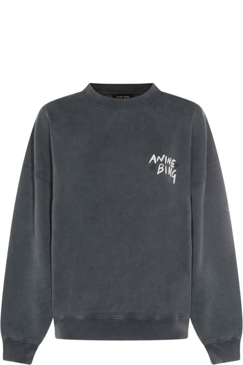 Homeware Anine Bing Washed Black Cotton Miles Sweatshirt