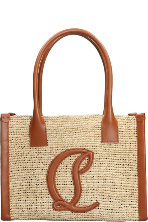 Christian Louboutin Sale for Women Christian Louboutin By My Side Tote In Beige Raffia