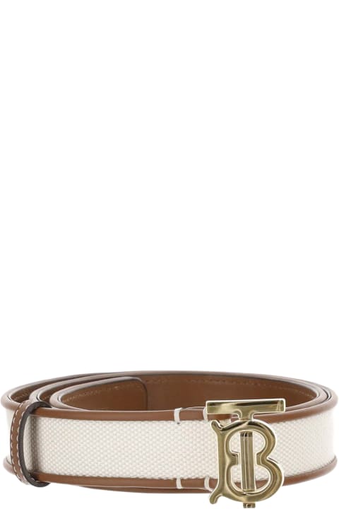 Accessories for Women Burberry Cotton Canvas Belt With Logo