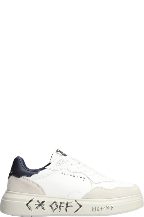 John Richmond for Men John Richmond Sneakers In White Suede And Leather