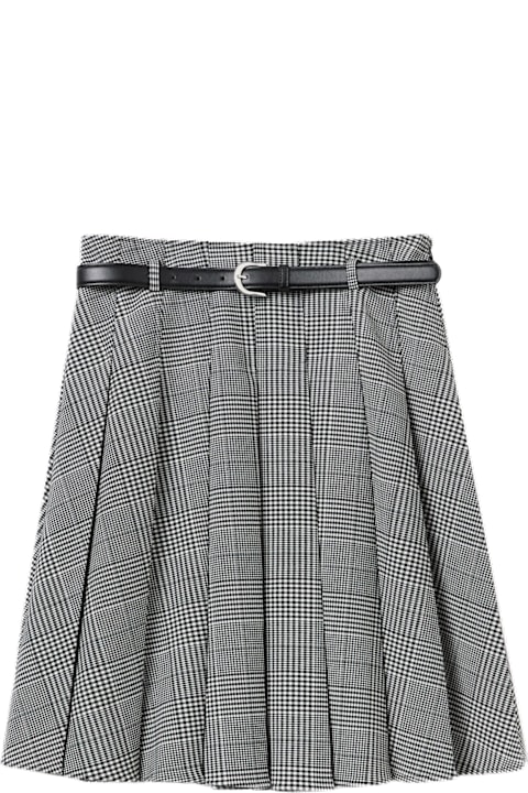 スカート SELF PORTRAIT PRINCE OF WALES CHECK PLEATED MIDI SKIRT self-portrait Prince Of Wales Check Pleated Midi Skirt