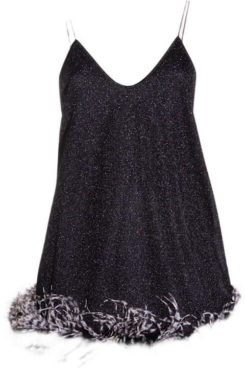 Oseree for Kids Oseree Black Lumiere Plumage Dress
