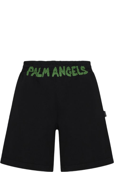 Palm Angels Pants for Men Palm Angels Logo Cotton Sweatshorts