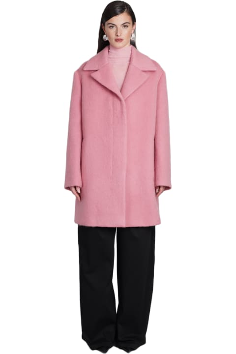 【関税&送料込】Jil Sander Pastel Pink Wool Coat Jil Sander Coat In Rose-pink Wool | italist