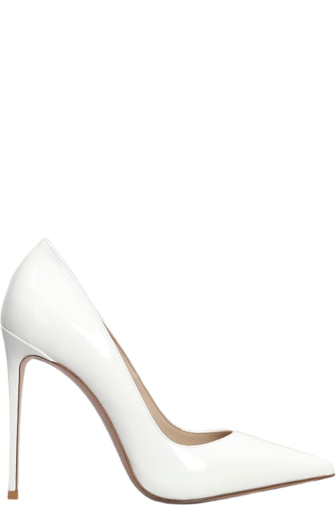Bridal Shoes for Women Le Silla Eva 120 Pumps In White Patent Leather