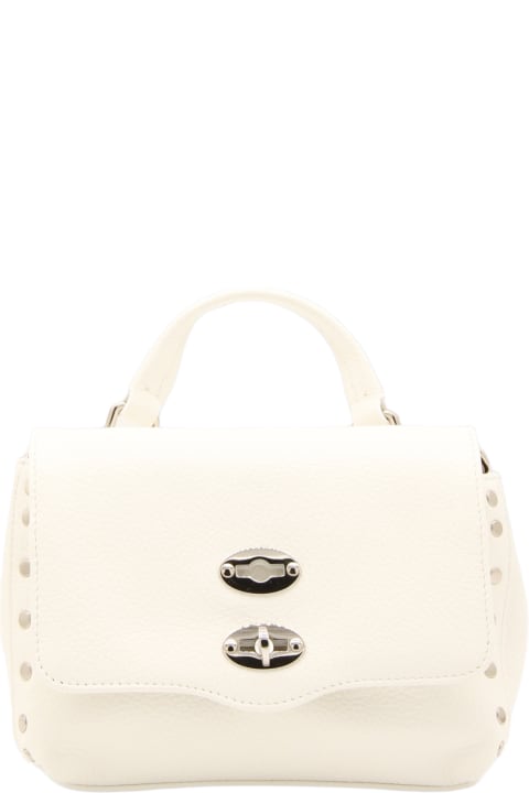 メンズ新着アイテム Zanellato White Leather Postina S Top Handle Bag