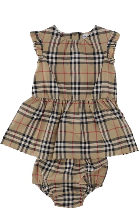 Sale for Girls Burberry Two-piece Cotton Check Set