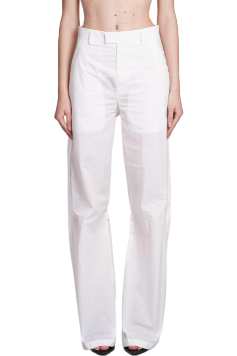 Ann Demeulemeester Pants & Shorts for Women Ann Demeulemeester Pants In White Cotton And Silk