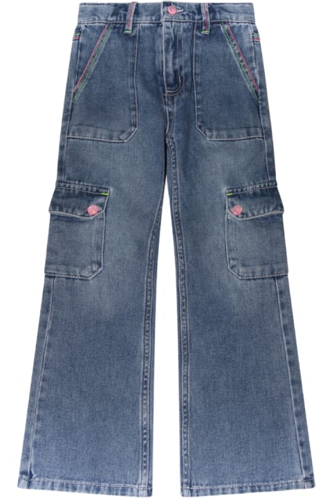 ガールズ Billieblushのボトムス Billieblush Blue Cotton Cargo Jeans