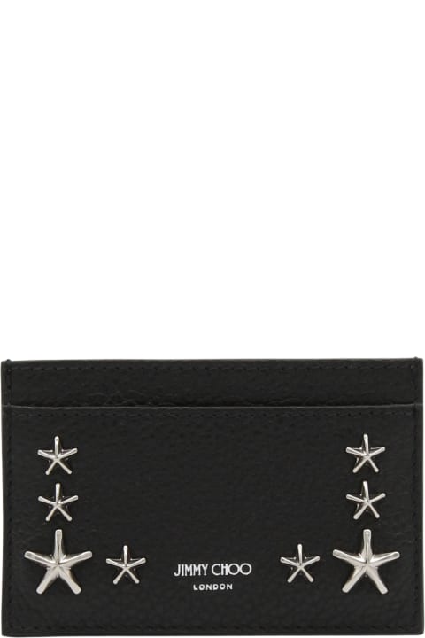 Fashion for Women Jimmy Choo Black And Silver Leather Wallet