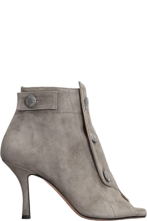 Fashion for Women Marc Ellis High Heels Ankle Boots In Grey Suede