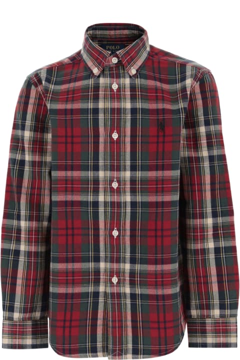 Shirts for Boys Ralph Lauren Cotton Shirt With Check Pattern