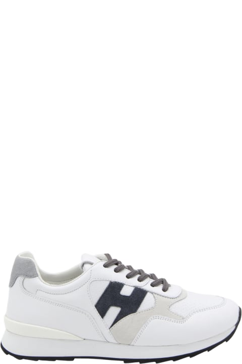 Hogan Shoes for Women Hogan White Leather R261 Sneakers