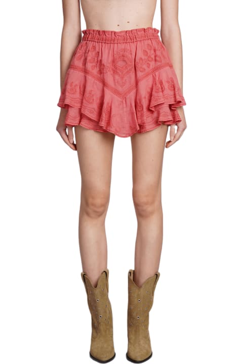 Pants & Shorts for Women Isabel Marant Elsa Shorts In Rose-pink Ramie