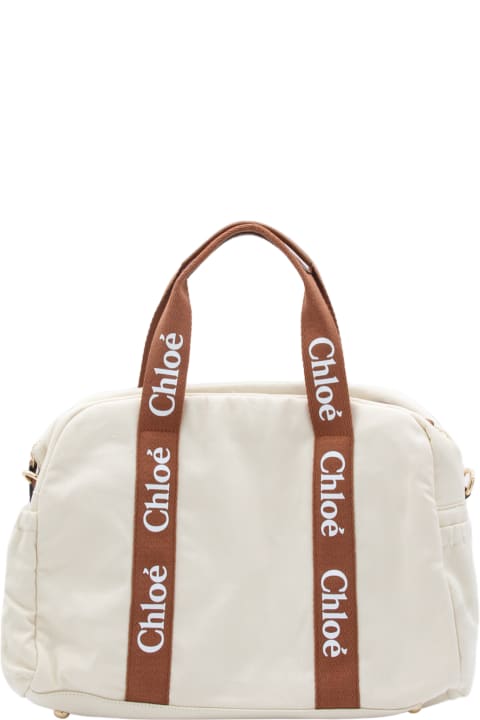 Chloé for Kids Chloé Beige Cotton Tote Bag