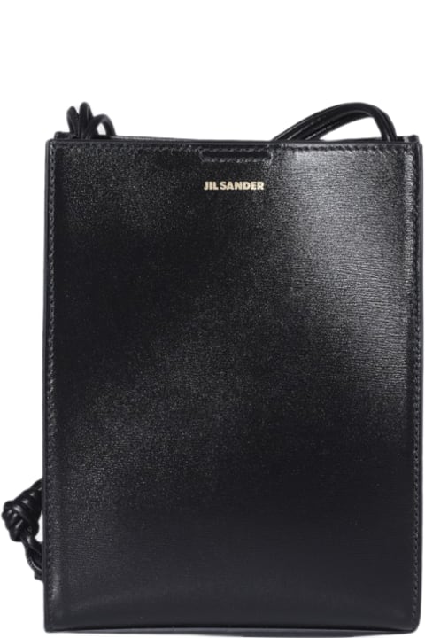 Jil Sander Shoulder Bags for Women Jil Sander Black Leather Tangle Shoulder Bag