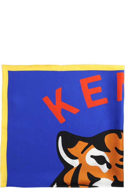 Kenzo Scarves & Wraps for Women Kenzo Foulard In Blue Silk