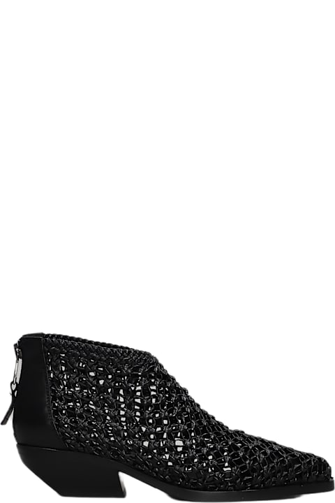 Elena Iachi Shoes for Women Elena Iachi Texan Ankle Boots In Black Leather