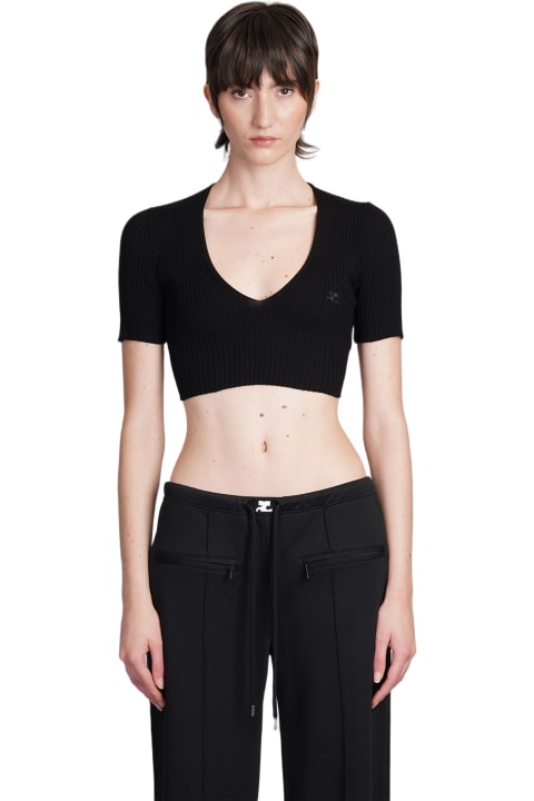 Clothing for Women Courrèges Topwear In Black Viscose