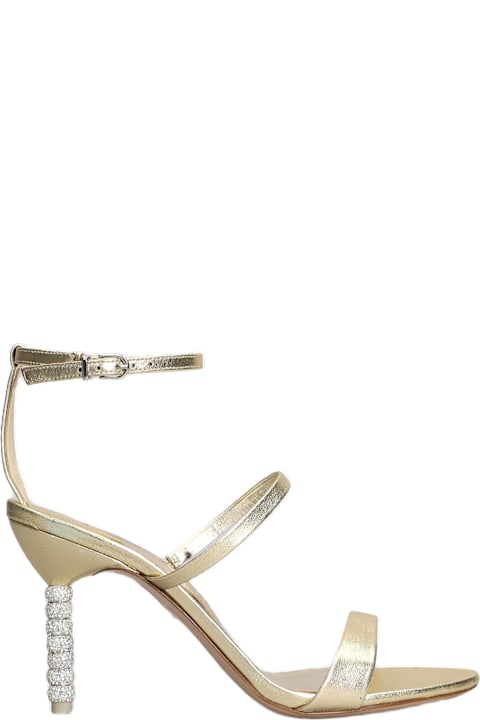 Sophia Webster Sandals for Women Sophia Webster Rosalind Crystal Mid Sandals In Gold Leather