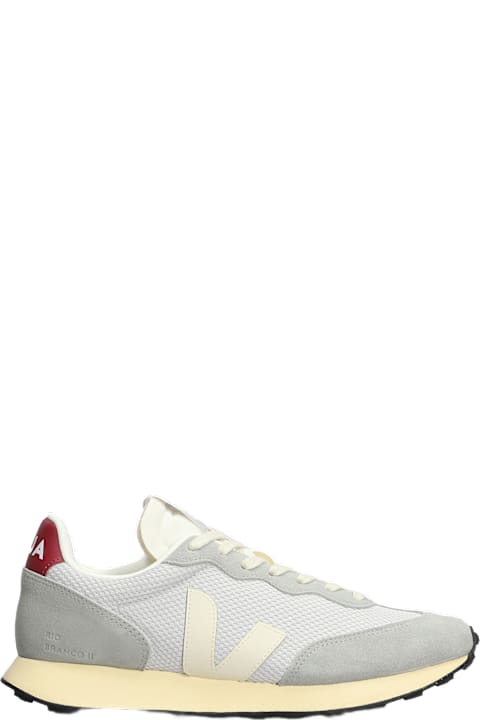 أدوات منزلية Veja Rio Branco Ii Sneakers In Grey Suede And Fabric
