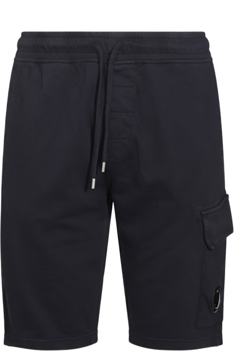 سراويل لـ القسم الرجالي C.P. Company Black Cotton Shorts