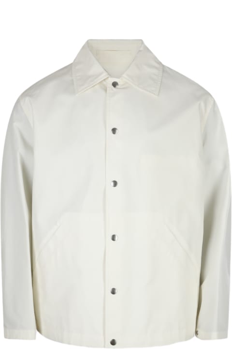Jil Sander Coats & Jackets for Men Jil Sander White Cotton Shirt Jacket
