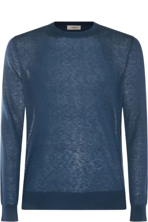Piacenza Cashmere Fleeces & Tracksuits for Men Piacenza Cashmere Blue Silk Knitwear