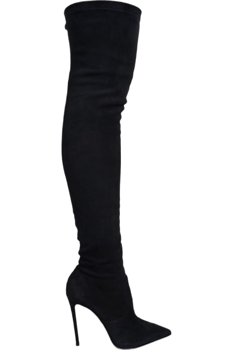 Le Silla Boots for Women Le Silla Eva 120 High Heels Boots In Black Suede