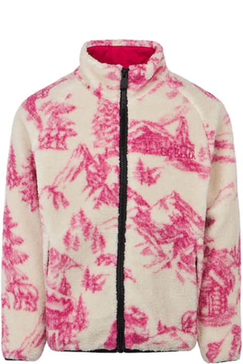 أدوات منزلية MC2 Saint Barth Girl Sherpa Jacket With Toile De Jouy Print