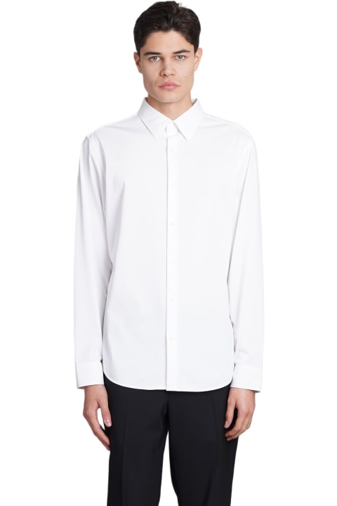 Theory Shirts for Men Theory Sylvain Shirt In White Cotton