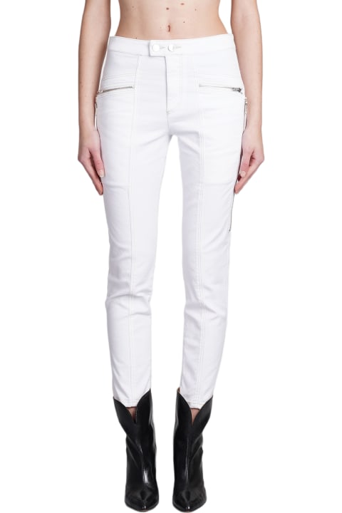 Pants & Shorts for Women Isabel Marant Prezi Jeans In White Cotton